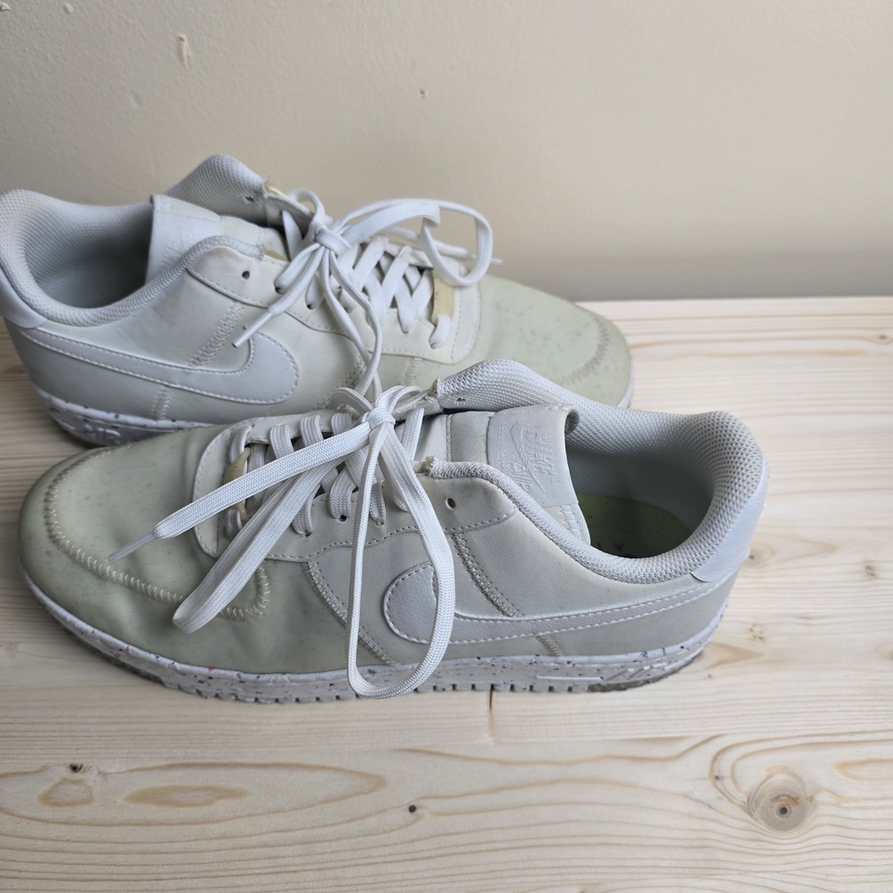 Nike Air Force 1 Crater Shoes Sneakers Summit White CZ1524-100 Unisex Sz10 CLEAN